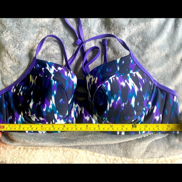 Tie Dye Bust Support Free Size Back Tie Up Joe Fresh XL Purple Blue Black White - Picture 4 of 5